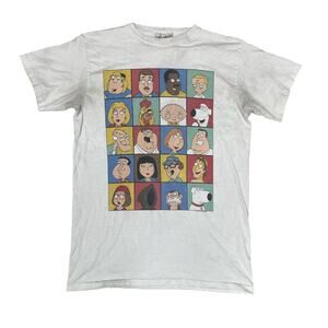 2008 Family Guy Full Cast T-Shirt Single Stitch Bootleg L